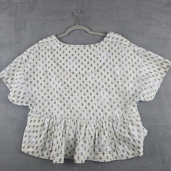 Pilcro Clip Dot Pullover Badoll Blouse Size Medium - Picture 2 of 7